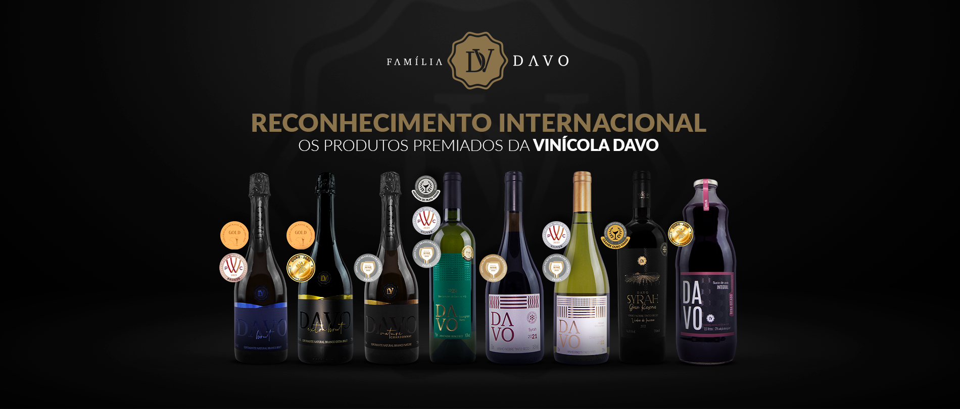 Os produtos premiados da Vinícola Davo
